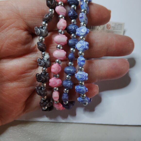 Set of 4 trrtlz Animal Bracelets – Owlz, Elephantz, Pink & Blue Penguinz - Picture 4 of 6